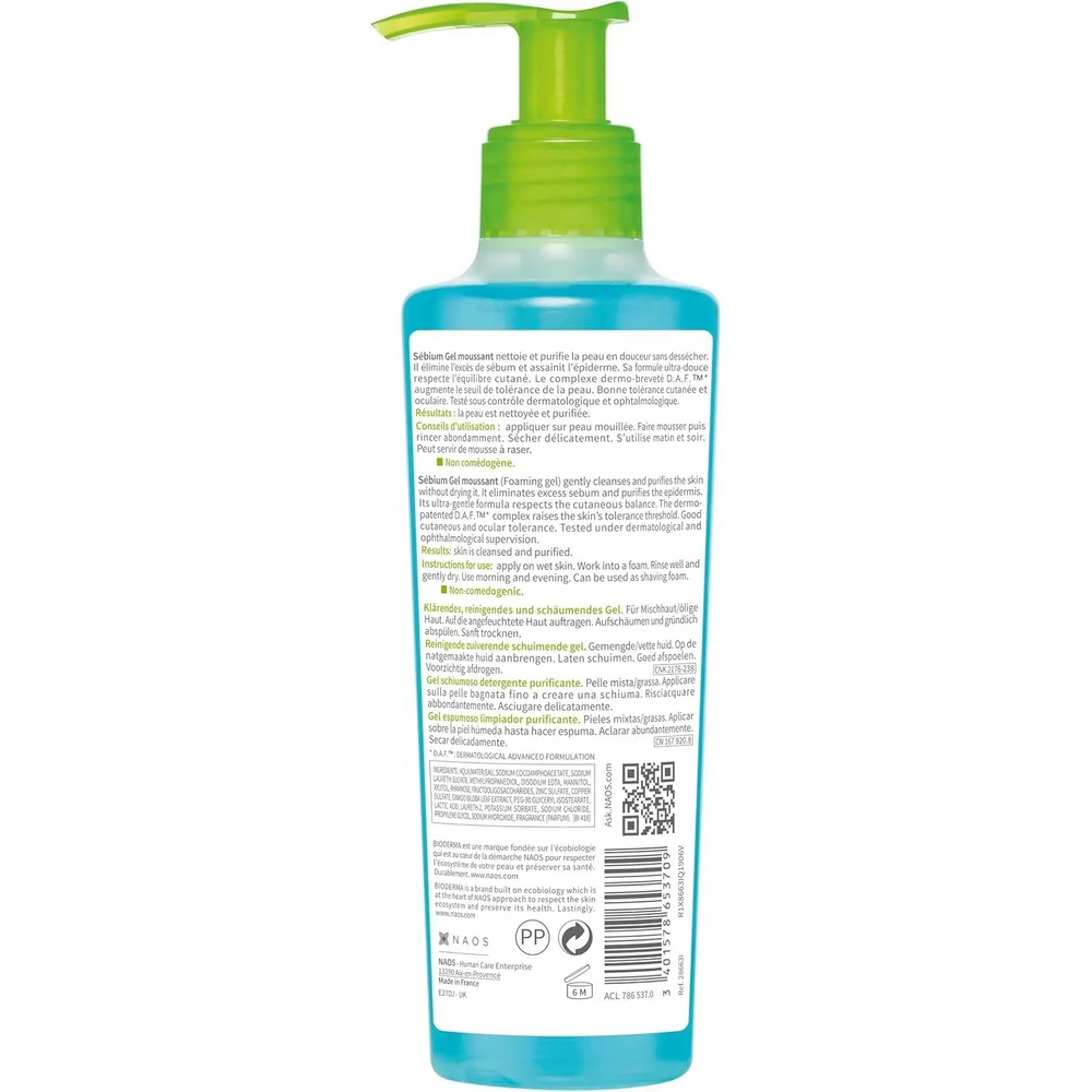 Sébium Gel Moussant Detergente Sebo Regolatore